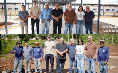 Comitiva de Vereadores realizam visitas em obras do munic�pio