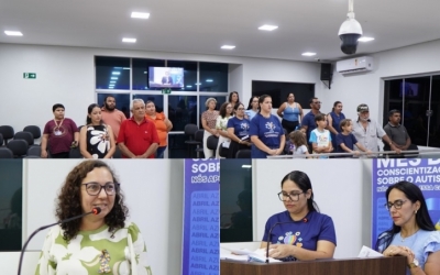C�mara Municipal aborda o tema �Abril Azul� e aprova Requerimento e 05 Projetos de Lei
